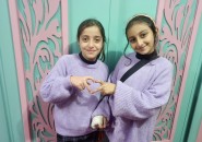 Mayar and Tuqa.. a "heart" completed in a photo, burnt with absence