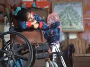 "بسمة أمل".. مخيم إيواء لذوي الإعاقة بدير البلح