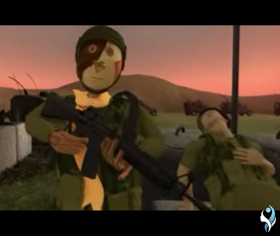 صورة عن فيلم كرتوني أنتج في غزة